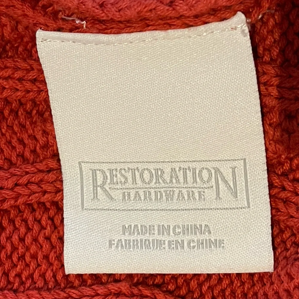Restoration Hardware cable knit king blanket